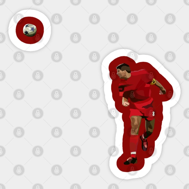 Legend Steven Gerrard Sticker by Webbed Toe Design's